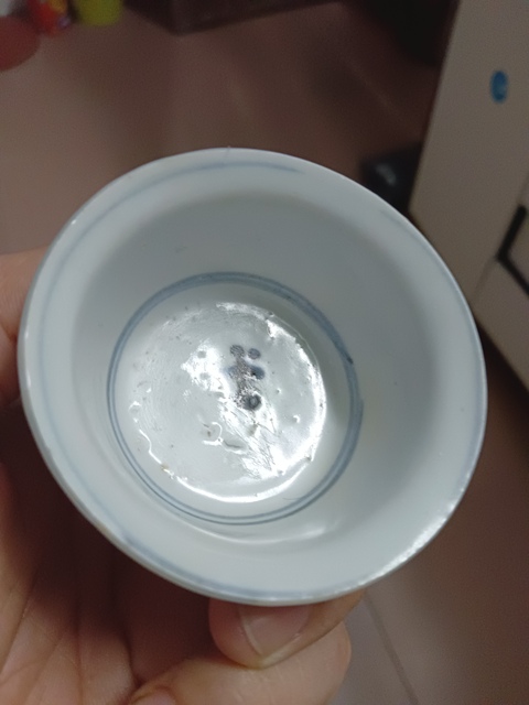 古玩陶瓷明晚·青花花卉紋杯真品鑒賞圖