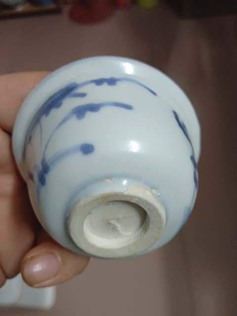 古玩陶瓷明晚·青花花卉紋杯真品鑒賞圖