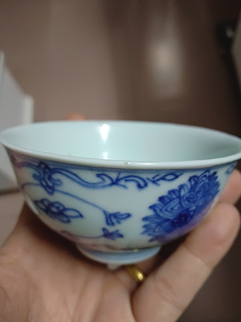 古玩陶瓷乾隆淡描青花茶圓拍賣,當前價格2280元