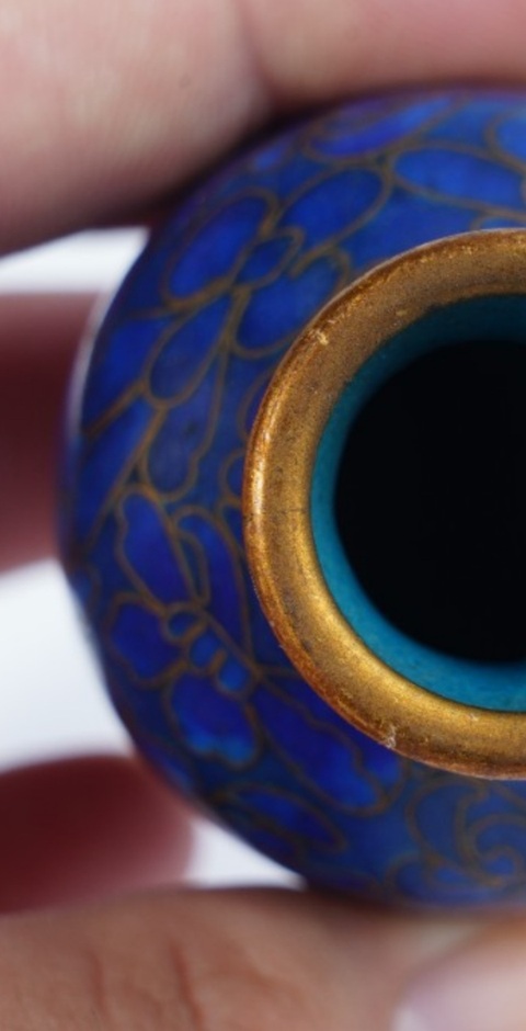 古玩陶瓷景泰藍掐絲琺瑯彩瓶拍賣，當前價格1888元