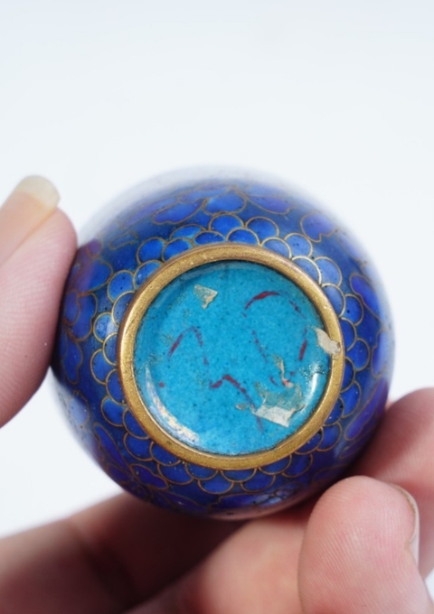 古玩陶瓷景泰藍掐絲琺瑯彩瓶拍賣，當前價格1888元