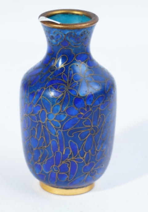 古玩陶瓷景泰藍掐絲琺瑯彩瓶拍賣，當前價格1888元