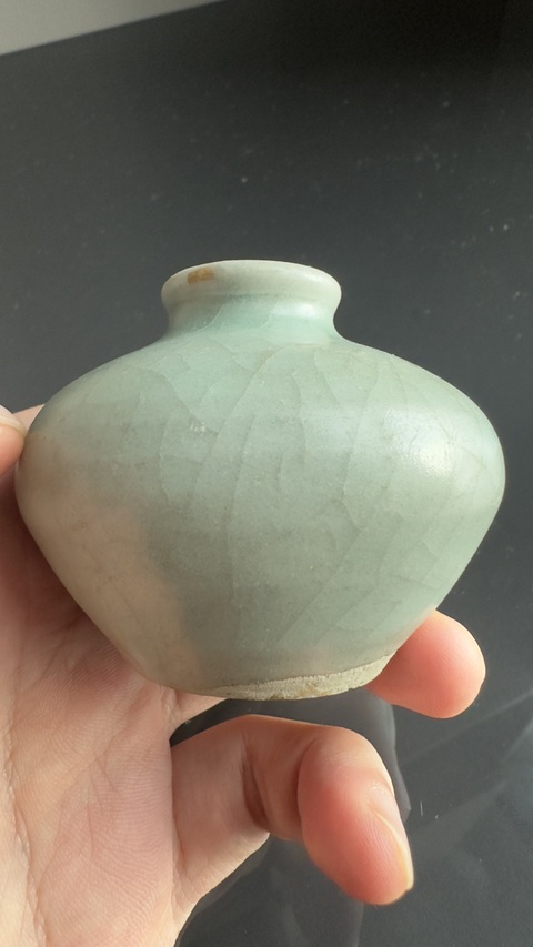 古玩陶瓷元代龍泉窯水盂拍賣，當前價格2100元