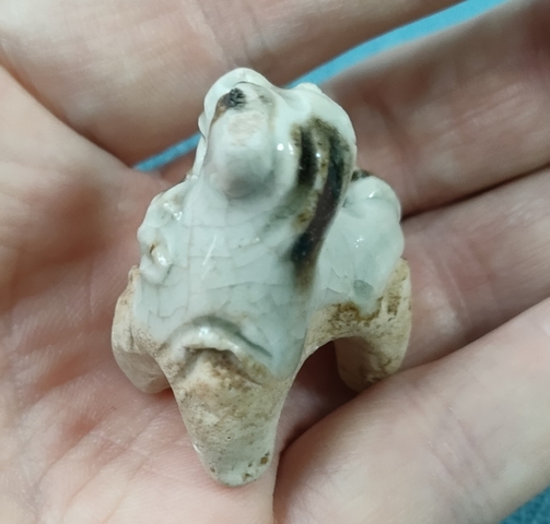 古玩陶瓷定窯宋金白釉點褐彩小羊瓷塑玩具拍賣,當前價格1200元