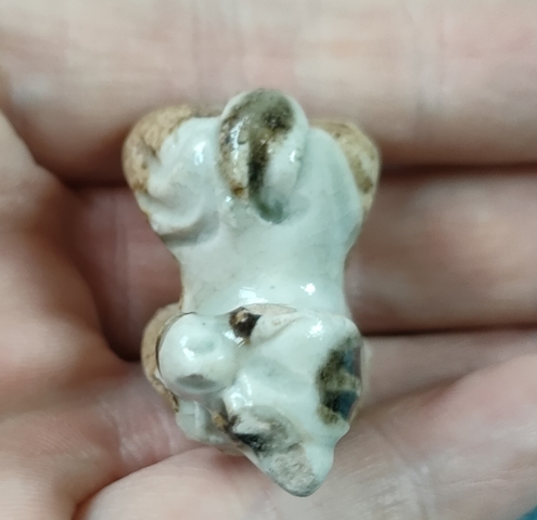 古玩陶瓷定窯宋金白釉點褐彩小羊瓷塑玩具拍賣,當前價格1200元