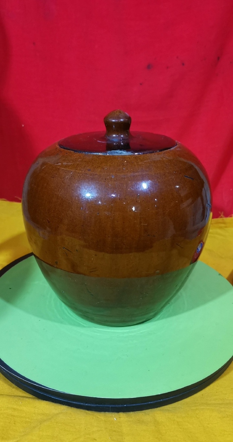 古玩陶瓷鈞紅釉西瓜罐拍賣，當前價格3600元