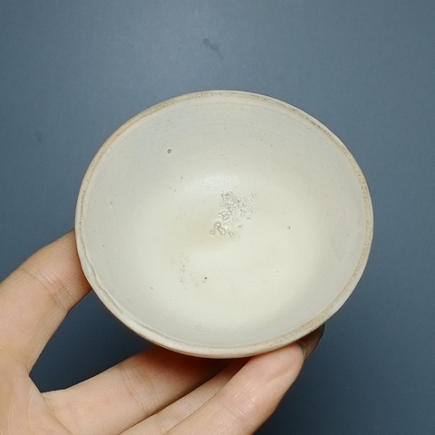 古玩陶瓷金元,磁州窯、白釉茶盞拍賣,當前價格388元