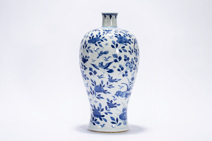 古玩陶瓷清晚·青花花鳥紋梅瓶拍賣,當前價格1588元