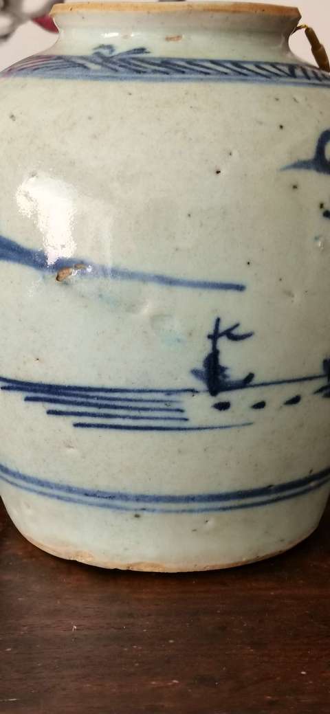 古玩陶瓷青花山水風景紋尊拍賣，當前價格2300元