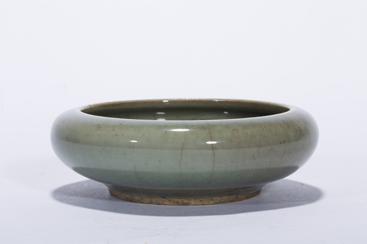 古玩陶瓷清晚·青釉鏜鑼洗拍賣,當前價格4388元