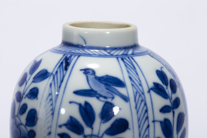 古玩陶瓷清康熙·青花花鳥紋小罐拍賣，當前價格258元