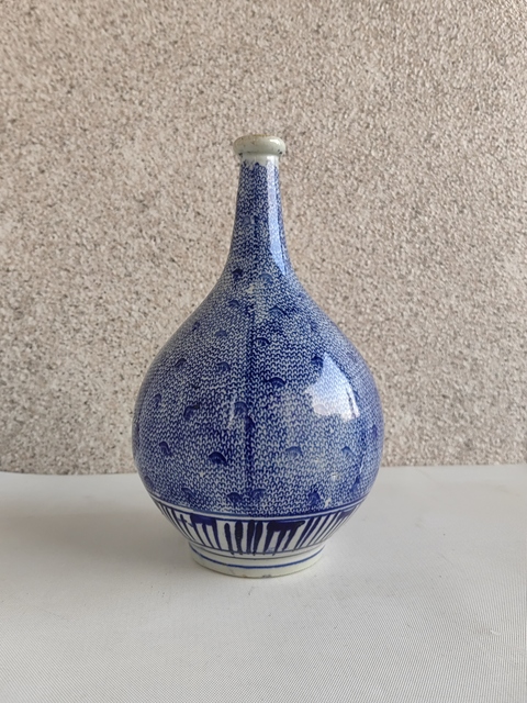 古玩陶瓷青花花卉紋膽式瓶拍賣，當前價格580元