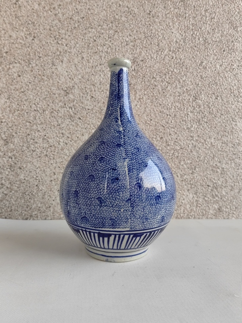 古玩陶瓷青花花卉紋膽式瓶拍賣，當前價格580元