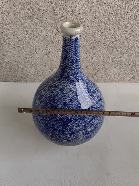 古玩陶瓷青花花卉紋膽式瓶拍賣，當前價格580元