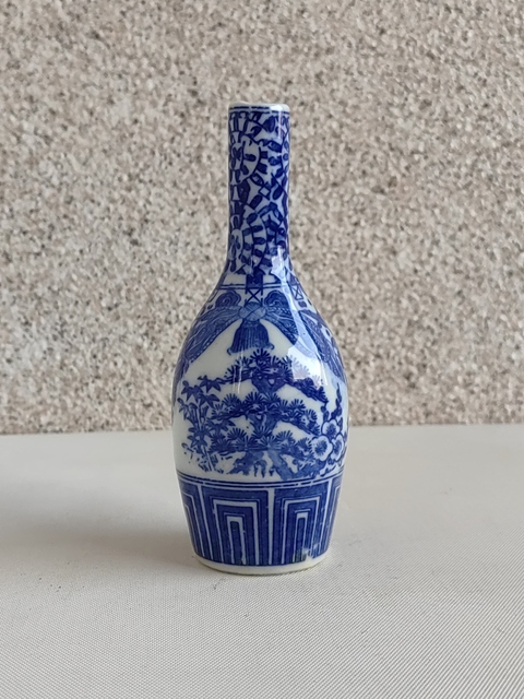 古玩陶瓷青花花鳥紋膽式瓶拍賣,當前價格450元