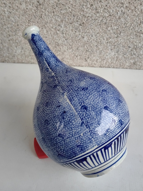 古玩陶瓷青花花卉紋膽式瓶拍賣，當前價格580元