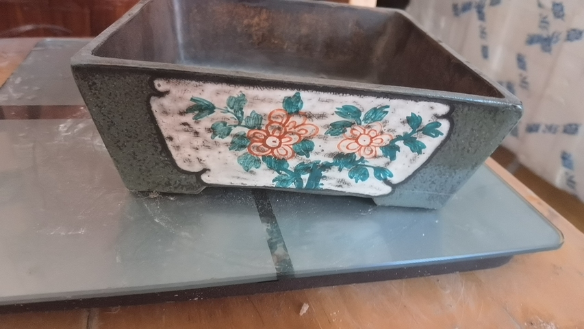 古玩陶瓷紫砂彩繪花卉紋水仙盆拍賣,當前價格4600元