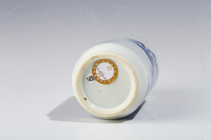 古玩陶瓷清晚期·青花漁樵耕讀紋小燈籠瓶拍賣，當前價格1352元