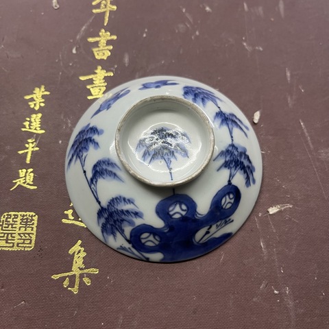 古玩陶瓷青花花鳥花卉紋蓋碗拍賣,當前價格460元