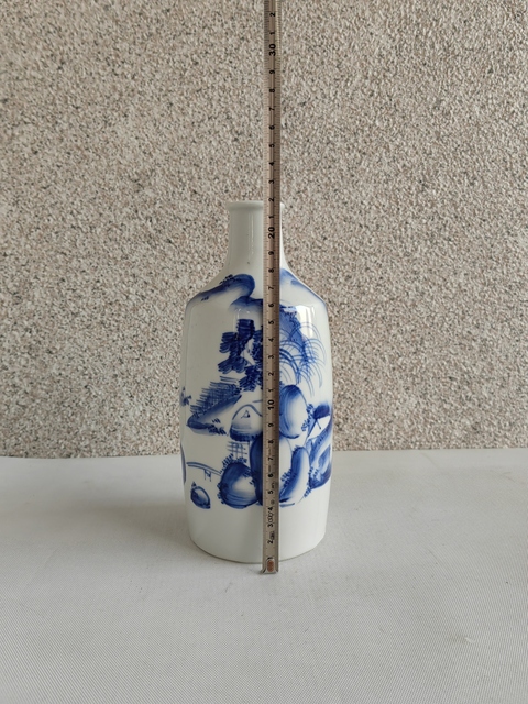 古玩陶瓷青花山水人物紋酒壺拍賣，當(dāng)前價格480元