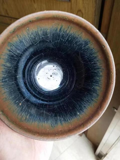 古玩陶瓷宋瓷建窯系黑釉兔毫精品束口盞拍賣，當(dāng)前價格7800元