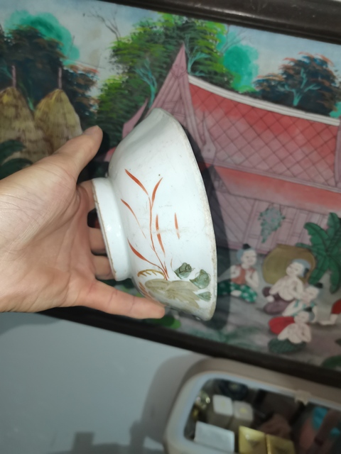 古玩陶瓷民國.粉彩花鳥紋葵口碗拍賣,當(dāng)前價格85元