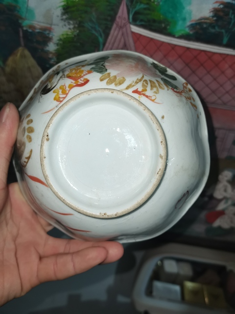 古玩陶瓷民國.粉彩花鳥紋葵口碗拍賣,當(dāng)前價格85元