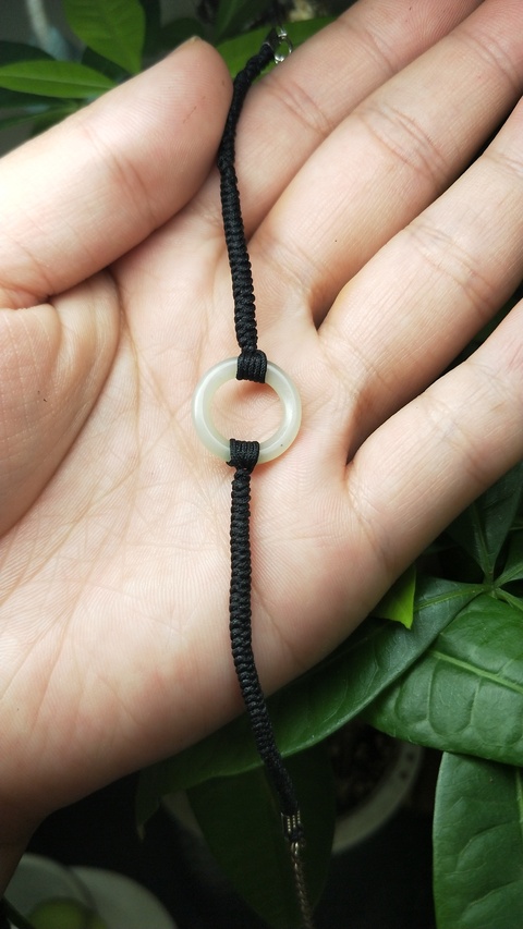 古玩玉器（放漏）清代和田玉雕“素紋環(huán)”編的拍賣，當(dāng)前價格1200元