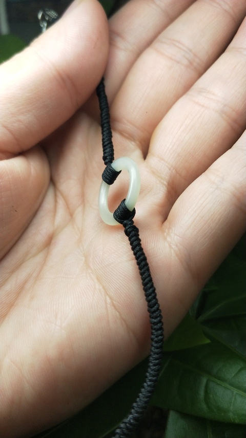 古玩玉器（放漏）清代和田玉雕“素紋環(huán)”編的拍賣，當(dāng)前價格1200元