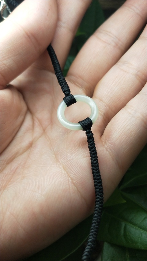 古玩玉器（放漏）清代和田玉雕“素紋環(huán)”編的拍賣，當(dāng)前價格1200元