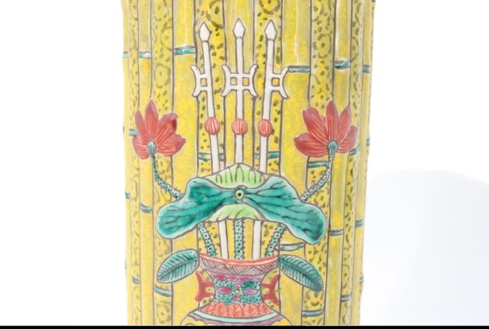 古玩陶瓷捆竹型帽筒拍賣，當(dāng)前價(jià)格2500元