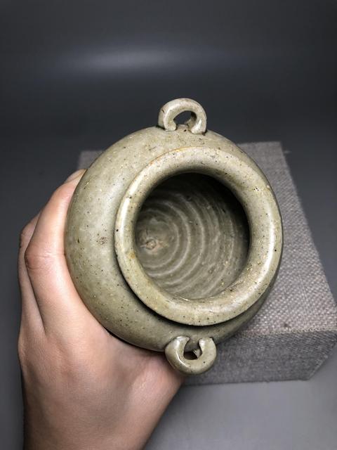 古玩陶瓷唐,越窯青釉雙系罐拍賣,當前價格2000元