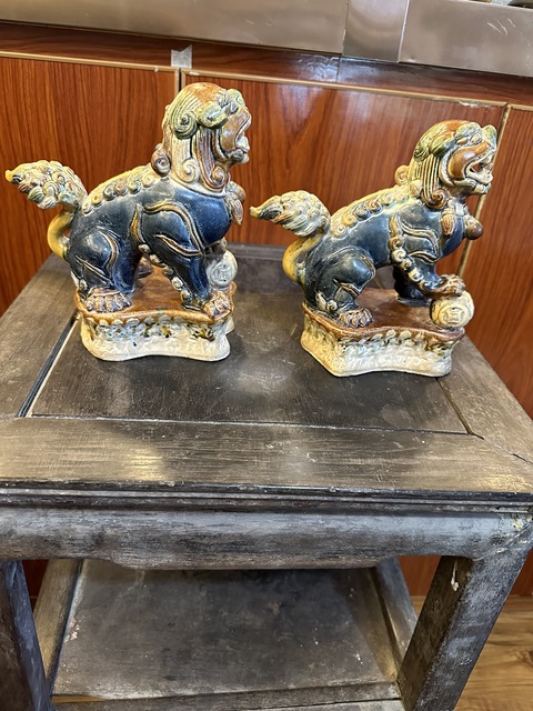 古玩陶瓷三彩獅子拍賣，當前價格32888元