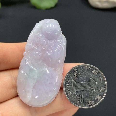 古玩玉器4天然翡翠A貨葫蘆掛件  總重15.480g拍賣，當前價格298元