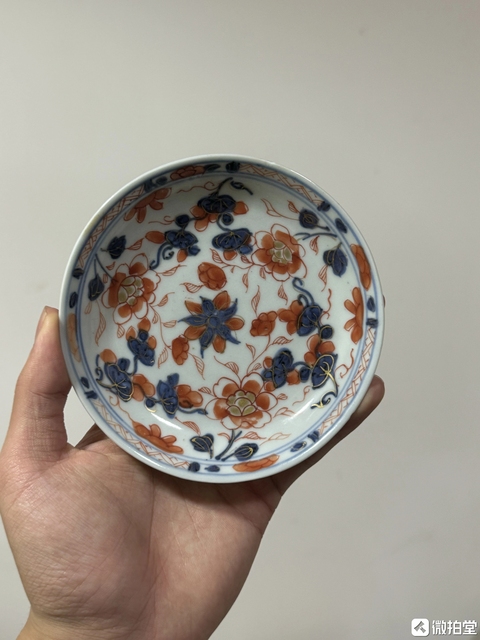 古玩陶瓷【清·康熙 富麗堂皇 青花礬紅描金盤】拍賣,當前價格888元