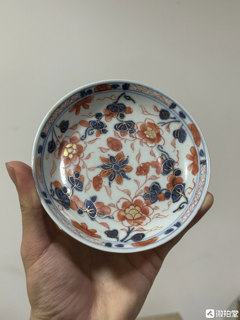古玩陶瓷【清·康熙 富麗堂皇 青花礬紅描金盤】拍賣,當前價格888元
