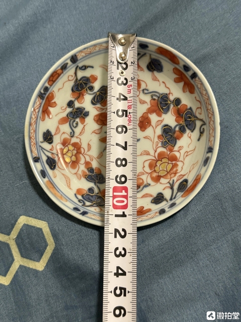 古玩陶瓷【清·康熙 富麗堂皇 青花礬紅描金盤】拍賣,當前價格888元