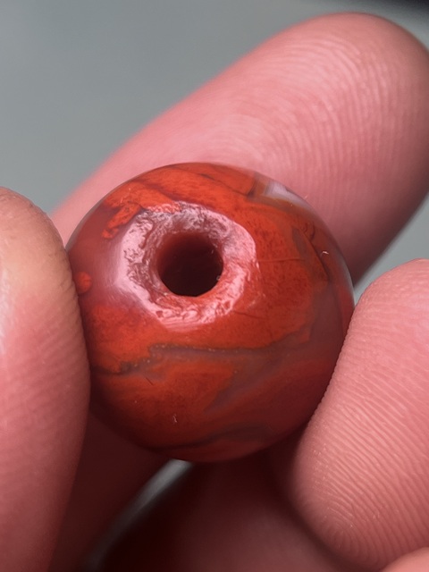古玩玉器戰國紅縞瑪瑙珠拍賣，當前價格18800元