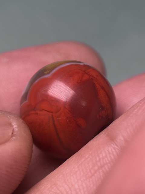 古玩玉器戰國紅縞瑪瑙珠拍賣，當前價格18800元