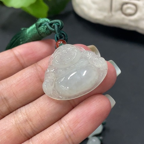 古玩玉器9翡翠佛公掛件 配珠非A 總重15.699g拍賣，當(dāng)前價(jià)格198元