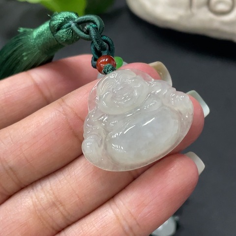 古玩玉器9翡翠佛公掛件 配珠非A 總重15.699g拍賣，當(dāng)前價(jià)格198元