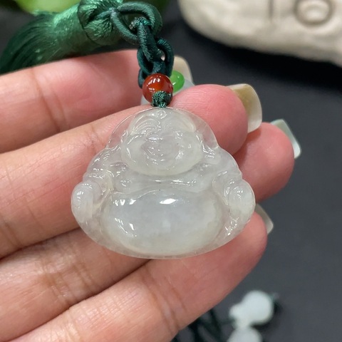 古玩玉器9翡翠佛公掛件 配珠非A 總重15.699g拍賣，當(dāng)前價(jià)格198元