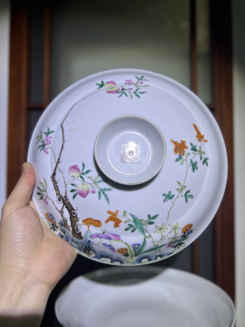 古玩陶瓷【精品】粉彩靈仙祝壽圖蓋碗拍賣，當前價格18888元
