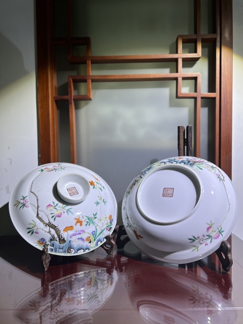 古玩陶瓷【精品】粉彩靈仙祝壽圖蓋碗拍賣，當前價格18888元