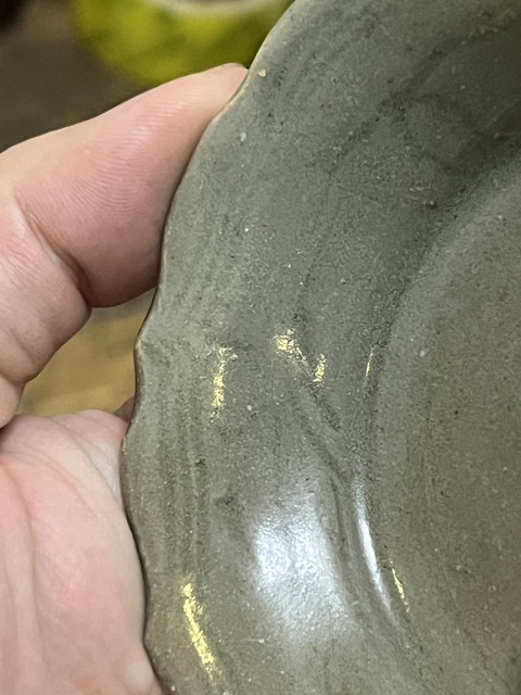 古玩陶瓷元龍泉青瓷暗刻花卉紋花口洗精品拍賣,當前價格5280元