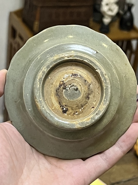 古玩陶瓷元龍泉青瓷暗刻花卉紋花口洗精品拍賣,當前價格5280元