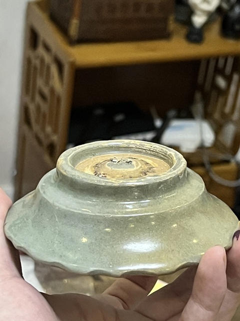 古玩陶瓷元龍泉青瓷暗刻花卉紋花口洗精品拍賣,當前價格5280元