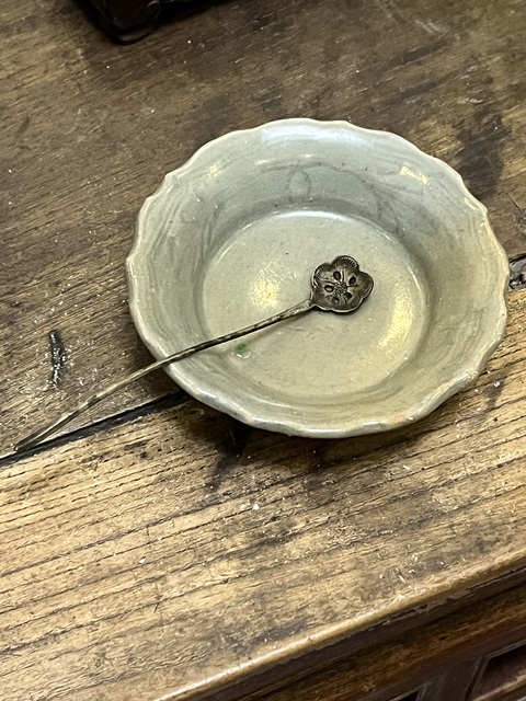 古玩陶瓷元龍泉青瓷暗刻花卉紋花口洗精品拍賣,當前價格5280元