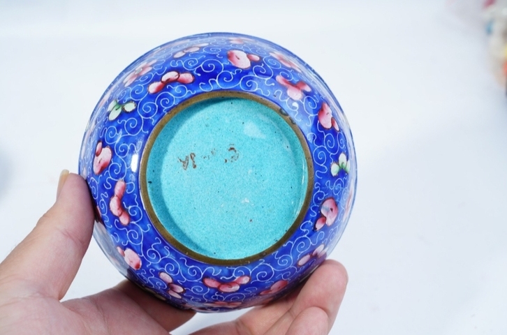 古玩陶瓷民國時期景泰藍碗拍賣，當前價格8888元