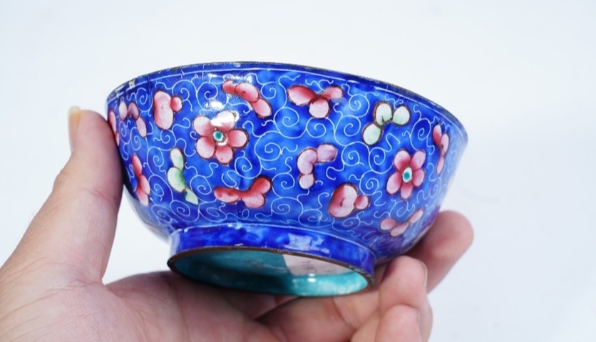 古玩陶瓷民國時期景泰藍碗拍賣，當前價格8888元